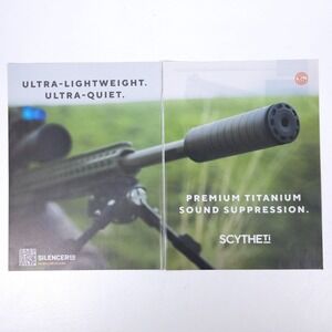 SilencerCo Scythe Ti Titanium Suppressor 2-Page Magazine Print Ad Range Display